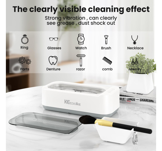 Ультразвуковая машина для чистки ювелирных изделий KECOOLKE SU-707A, 400 мл (my-20128)