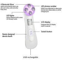 Ультразвуковой косметологический аппарат Moonssy MY0986,  для лица против морщин 5-в-1, белый (my-20013)