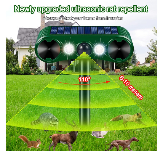 Ультразвуковой отпугиватель кошек HEEGFF CWY-UK 31Cat-0606 с 2 режимами работы (my-20137)