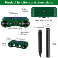Ультразвуковой отпугиватель кошек HEEGFF CWY-UK 31Cat-0606 с 2 режимами работы (my-20137)