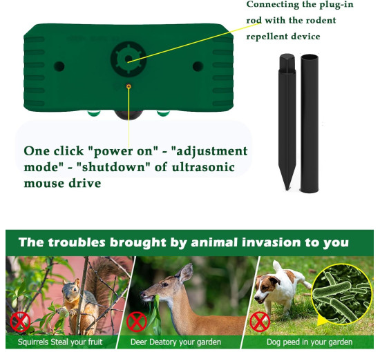 Ультразвуковой отпугиватель кошек HEEGFF CWY-UK 31Cat-0606 с 2 режимами работы (my-20137)