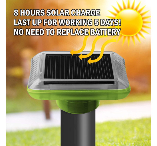 Ультразвуковой отпугиватель кротов HENESE 4шт., зеленый (my-20189)