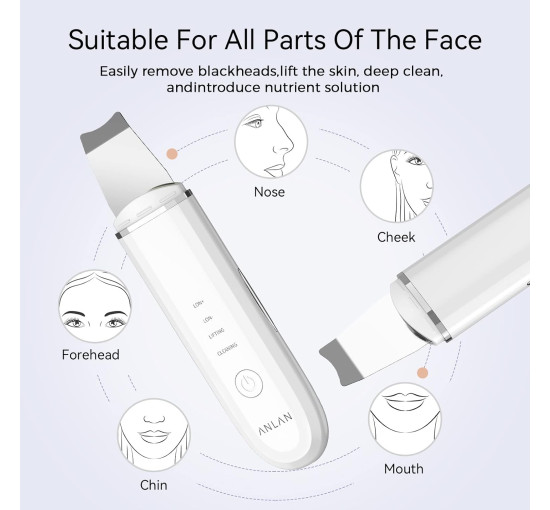 Ультразвуковий відлущувальний прилад ANLAN CPJ07-02 з іонами, білий (my-20116)