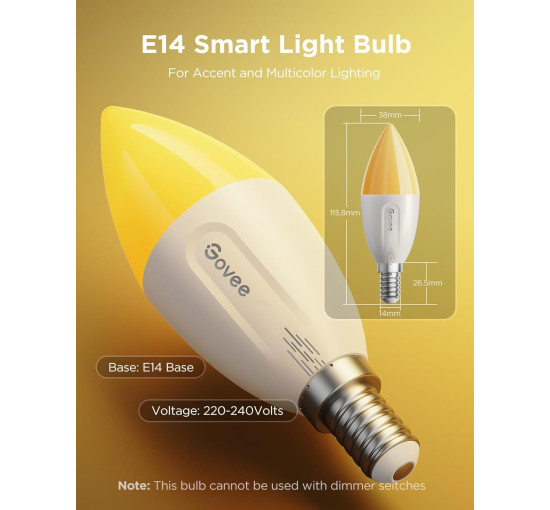 Розумна лампочка Govee H600C 450 лм, 4,8 Вт, упаковка з 2 штук (my-20208)