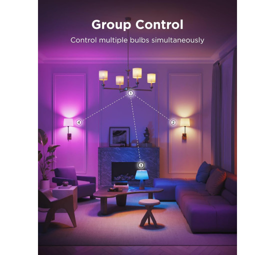 Розумна лампочка Govee H600C 450 лм, 4,8 Вт, упаковка з 2 штук (my-20208)