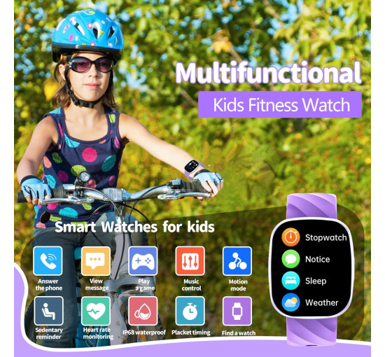 Умные часы AYATAHA S60K водонепроницаемость IP67, фиолетовый (my-20170)