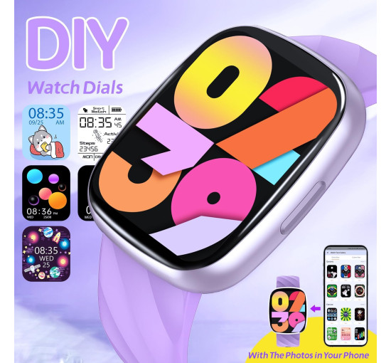 Умные часы AYATAHA S60K водонепроницаемость IP67, фиолетовый (my-20170)