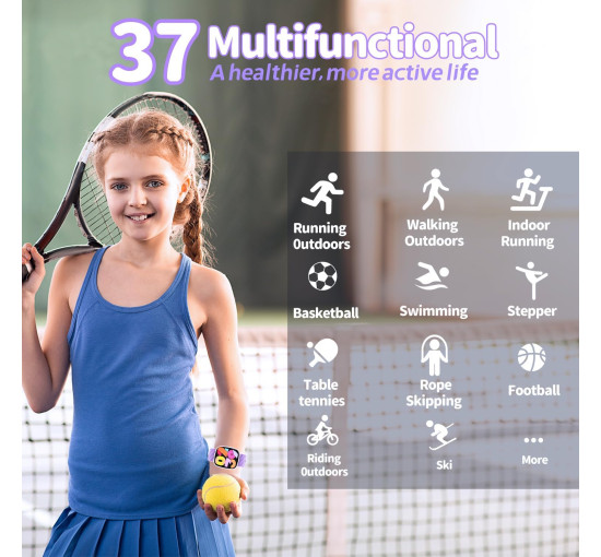 Умные часы AYATAHA S60K водонепроницаемость IP67, фиолетовый (my-20170)