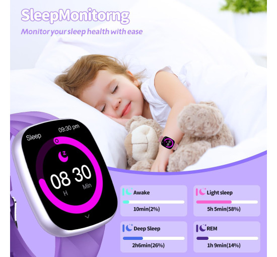 Умные часы AYATAHA S60K водонепроницаемость IP67, фиолетовый (my-20170)