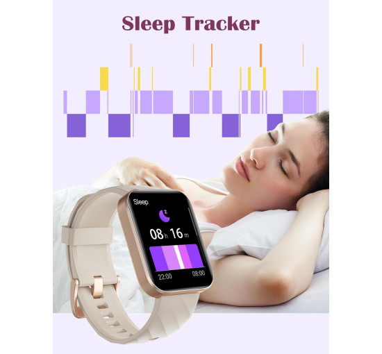 Розумний годинник RUIMEN D1 HD-екран 1,85 дюйма, молочно-білий (my-20165)