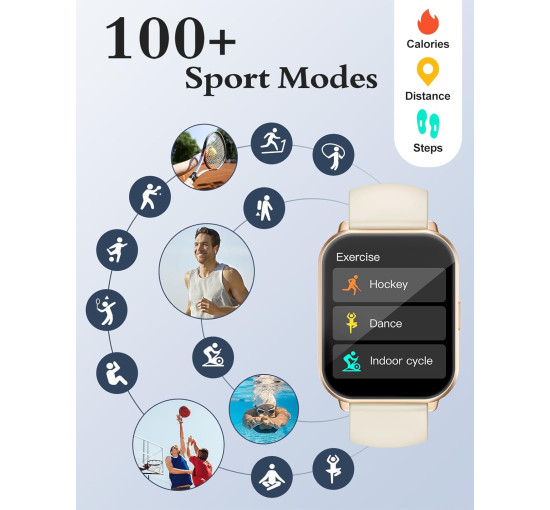 Умные часы RUIMEN H1 1,8-дюймовые,  молочно-белый (my-20166)