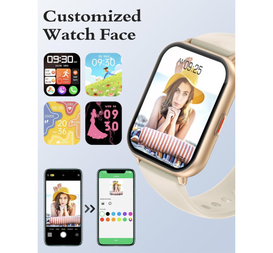 Умные часы RUIMEN H1 1,8-дюймовые,  молочно-белый (my-20166)