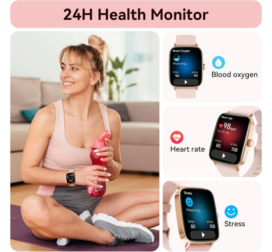 Умные часы Tensky IDW28 1,85-дюймовый HD-дисплей, розовый (my-20169)