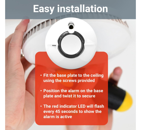 Розумний димовий сповіщувач FireAngel FP2620W2-R, білий (my-20121)