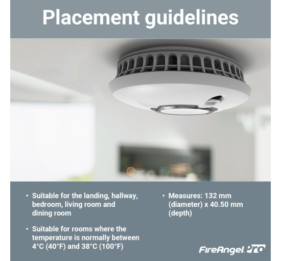 Розумний димовий сповіщувач FireAngel FP2620W2-R, білий (my-20121)