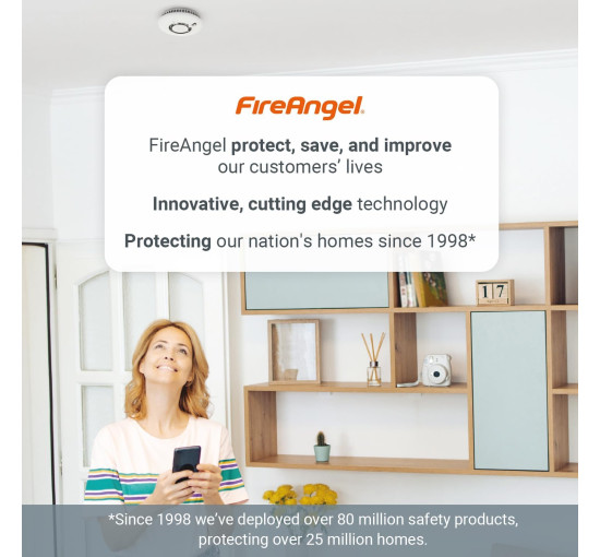 Розумний димовий сповіщувач FireAngel FP2620W2-R, білий (my-20121)