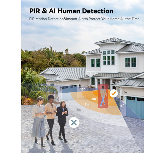 Видеокамера дверного звонка Imou DB2S, 2K (3 Мп), Wi-Fi со звуковым звонком, черный (my-20108)