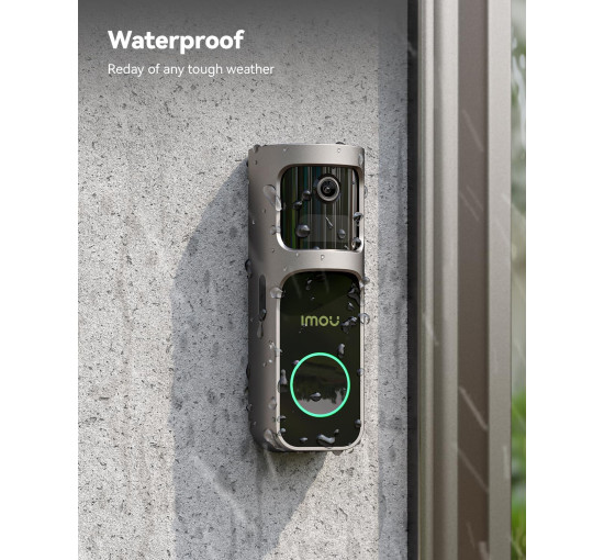 Видеокамера дверного звонка Imou DB2S, 2K (3 Мп), Wi-Fi со звуковым звонком, черный (my-20108)