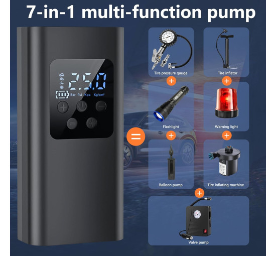 Воздушный электрический компрессор CIBITA CIB20240826, черный (my-20021)