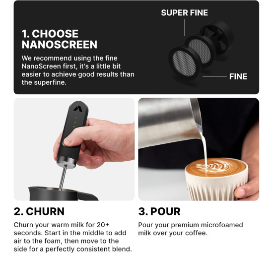 Вспениватель молока Subminimal с минимальной производительностью, белый (my-20190)