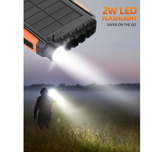 Зарядний пристрій Mregb YD-819 Power Bank 5 В, 42800 мА·год, сонячна панель, помаранчевий (my-20031)