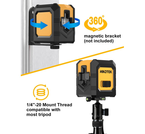 Зеленый лазерный уровень Nikotek NK-01G, самовыравнивающийся (my-20094)