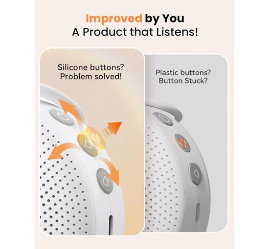 Звуковая машина Dreamegg D11 Max, успокаивающий звук для сна, белый (my-20099)