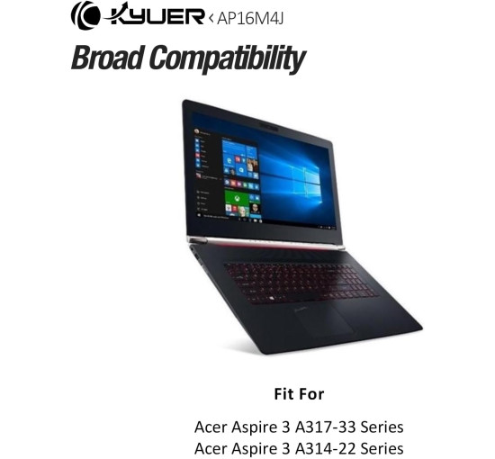 Аккумулятор K KYUER AP16M4J для ноутбука Acer Aspire, 4870mAh (my-21035)