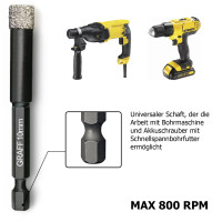 Алмазные сверла GRAFF 10 мм для керамогранита и фарфора (my-21154)