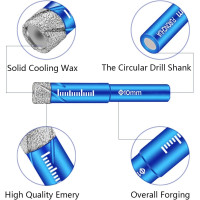 Алмазное сверло YEBOCIYO по плитке 10 мм, синий (my-21155)