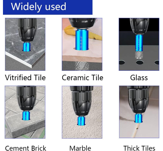 Алмазне свердло YEBOCIYO по плитці 10 мм, синій (my-21155)