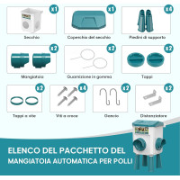 Автоматична годівниця для курей CHAMUTY, синій (my-21076)