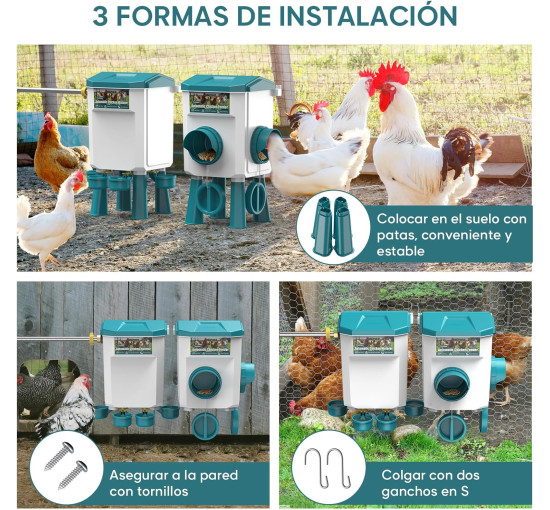 Автоматична годівниця для курей CHAMUTY, синій (my-21076)