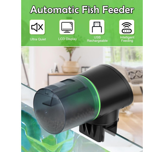 Автоматическая кормушка для рыб Petbank CY-009 в аквариуме, черный (my-21015)