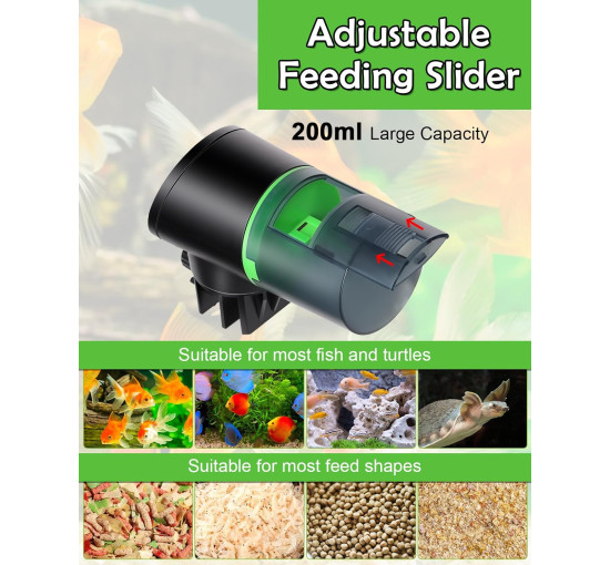 Автоматическая кормушка для рыб Petbank CY-009 в аквариуме, черный (my-21015)