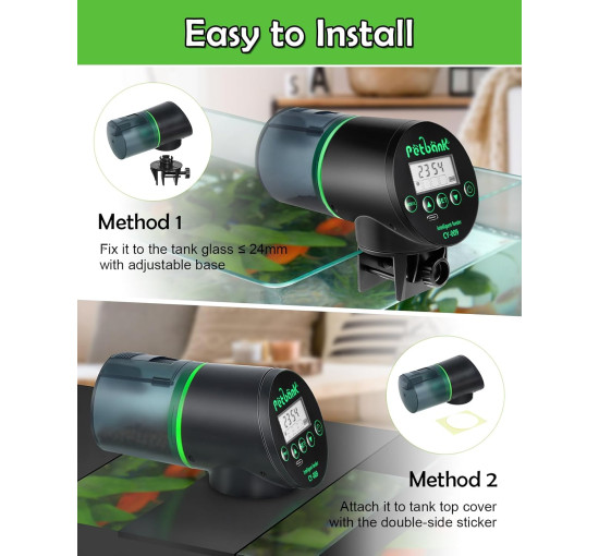 Автоматическая кормушка для рыб Petbank CY-009 в аквариуме, черный (my-21015)