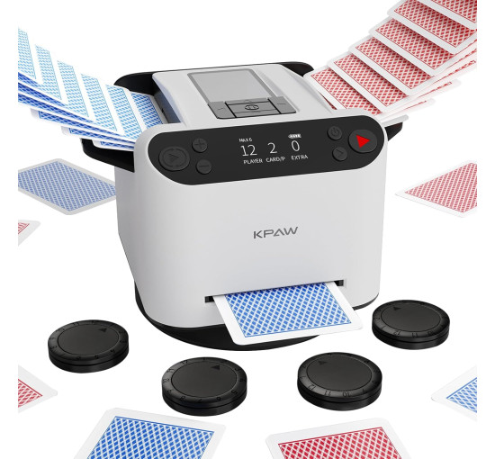 Автоматический тасовщик карт KPAW MAX 6, белый (my-21016)