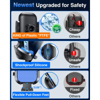 Автомобільний тримач для телефону VANMASS CTEZ11 на вентиляційну сітку, синій (my-21019)