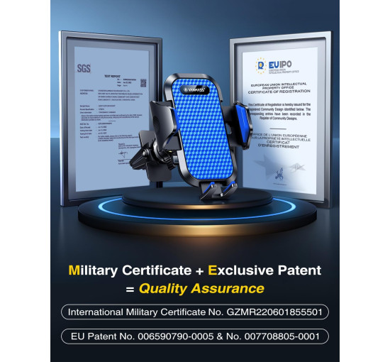 Автомобільний тримач для телефону VANMASS CTEZ11 на вентиляційну сітку, синій (my-21019)