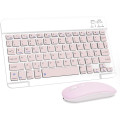 Беспроводная аккумуляторная клавиатура и мышь LAMA, розовый (my-21096)