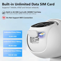 Беспроводная уличная камера видеонаблюдения Cinnado B6 4G LTE с солнечной панелью 5 Вт, белый (my-21010)