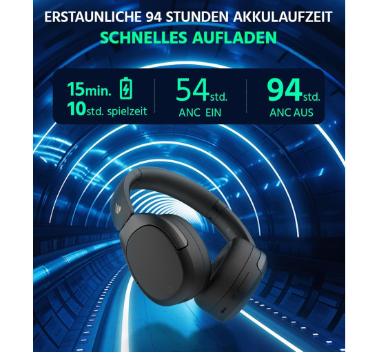 Бездротові повнорозмірні навушники Edifier W830NB з шумозаглушенням, чорний (my-21056)