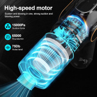 Бездротовий автомобільний пилосос Ginarelo XCQ-508, 15000 Па, чорний (my-21064)