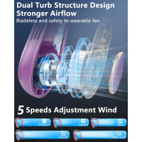 Бездротовий кондиціонер Kouric для шиї, темно-фіолетовий (my-21172)