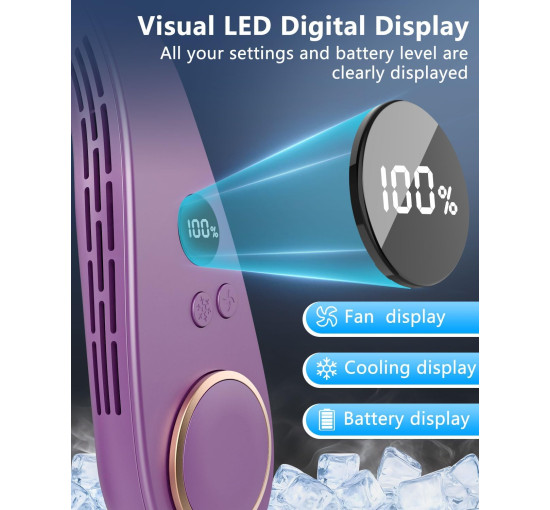 Беспроводной кондиционер Kouric для шеи, темно-фиолетовый (my-21172)