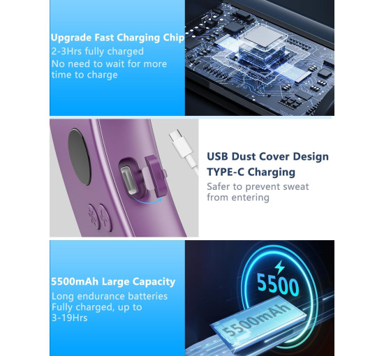 Беспроводной кондиционер Kouric для шеи, темно-фиолетовый (my-21172)