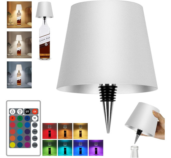 Бездротовий світлодіодний світильник SOUDFK 5201 з пультом дистанційного керування, білий (my-21021)