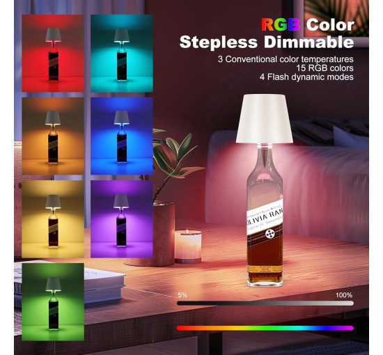 Бездротовий світлодіодний світильник SOUDFK 5201 з пультом дистанційного керування, білий (my-21021)