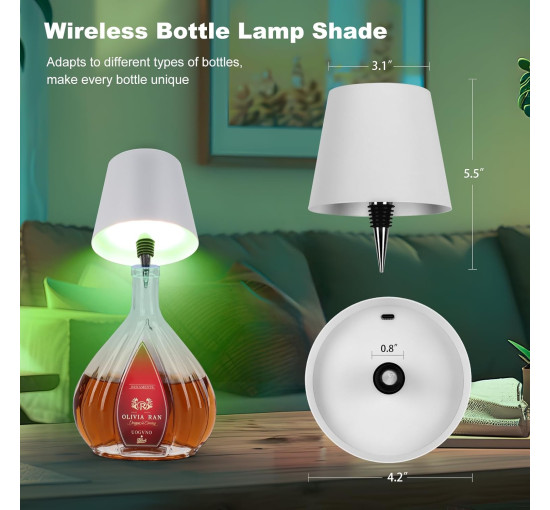 Бездротовий світлодіодний світильник SOUDFK 5201 з пультом дистанційного керування, білий (my-21021)