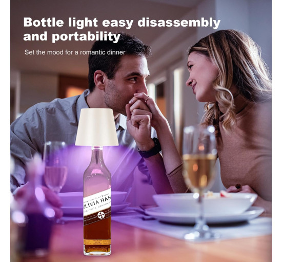 Бездротовий світлодіодний світильник SOUDFK 5201 з пультом дистанційного керування, білий (my-21021)